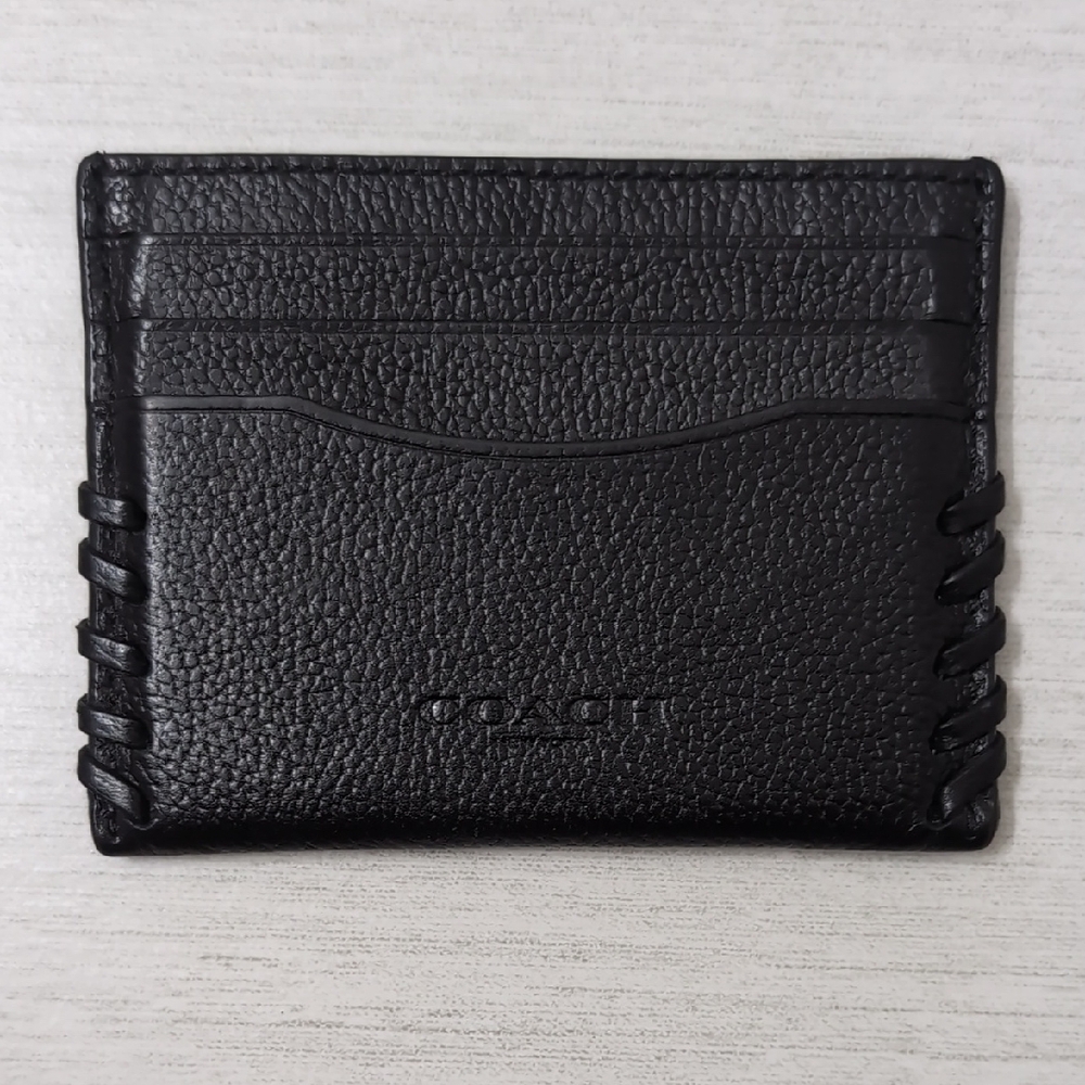 Coach Black Leather Card Holder